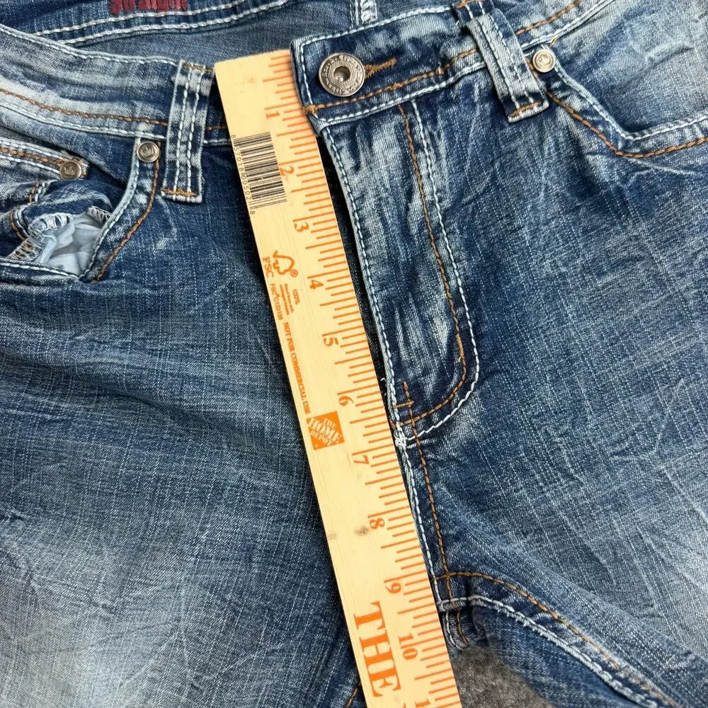 Axe & Crown Classic Straight Jeans Men's 33x30 Y2K Distressed Faded Denim